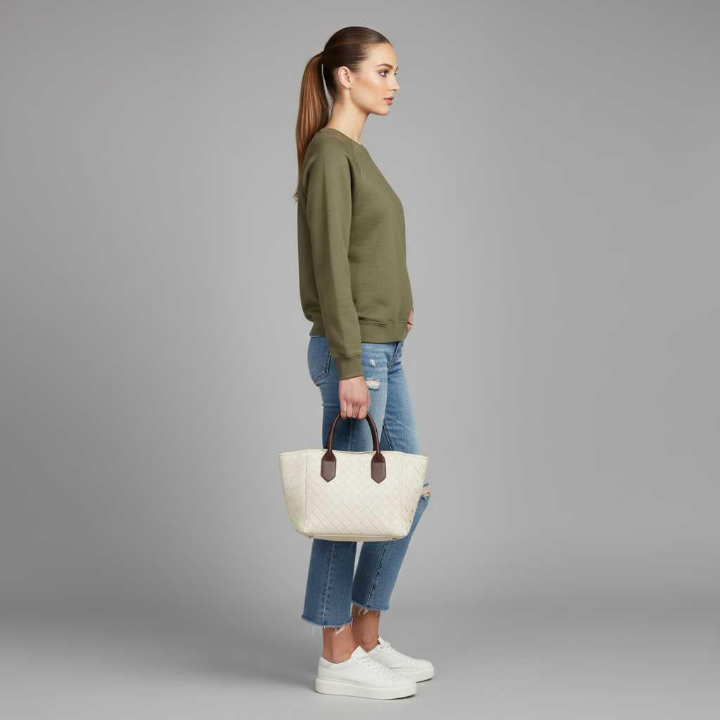 Sweat-shirt col rond femme Eliza – Manches longues, coton mélangé – photo 2