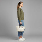 Sweat-shirt col rond femme Eliza – Manches longues, coton mélangé – photo 2