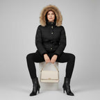 Veste matelassée à capuche pour femme – Fermeture à boutons-pression – photo 3