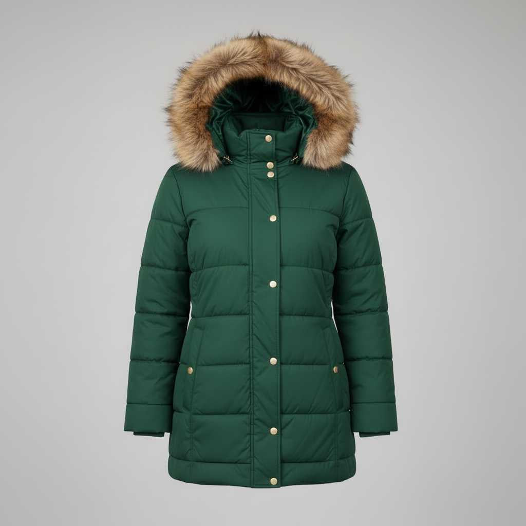 Veste matelassée à capuche pour femme – Fermeture à boutons-pression – photo 7