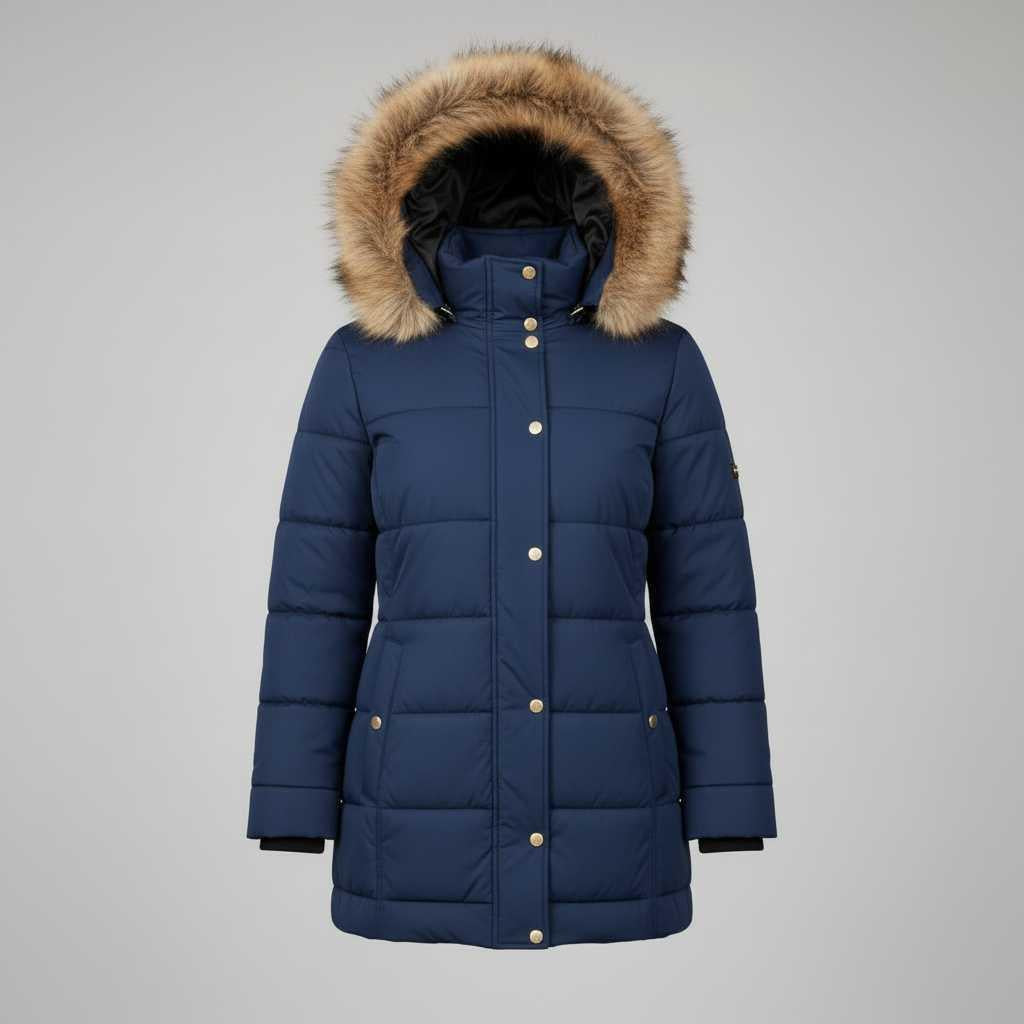 Veste matelassée à capuche pour femme – Fermeture à boutons-pression – photo 9