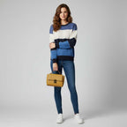 Sweat-shirt rayé pour femme – Pull confortable coupe classique – photo 1