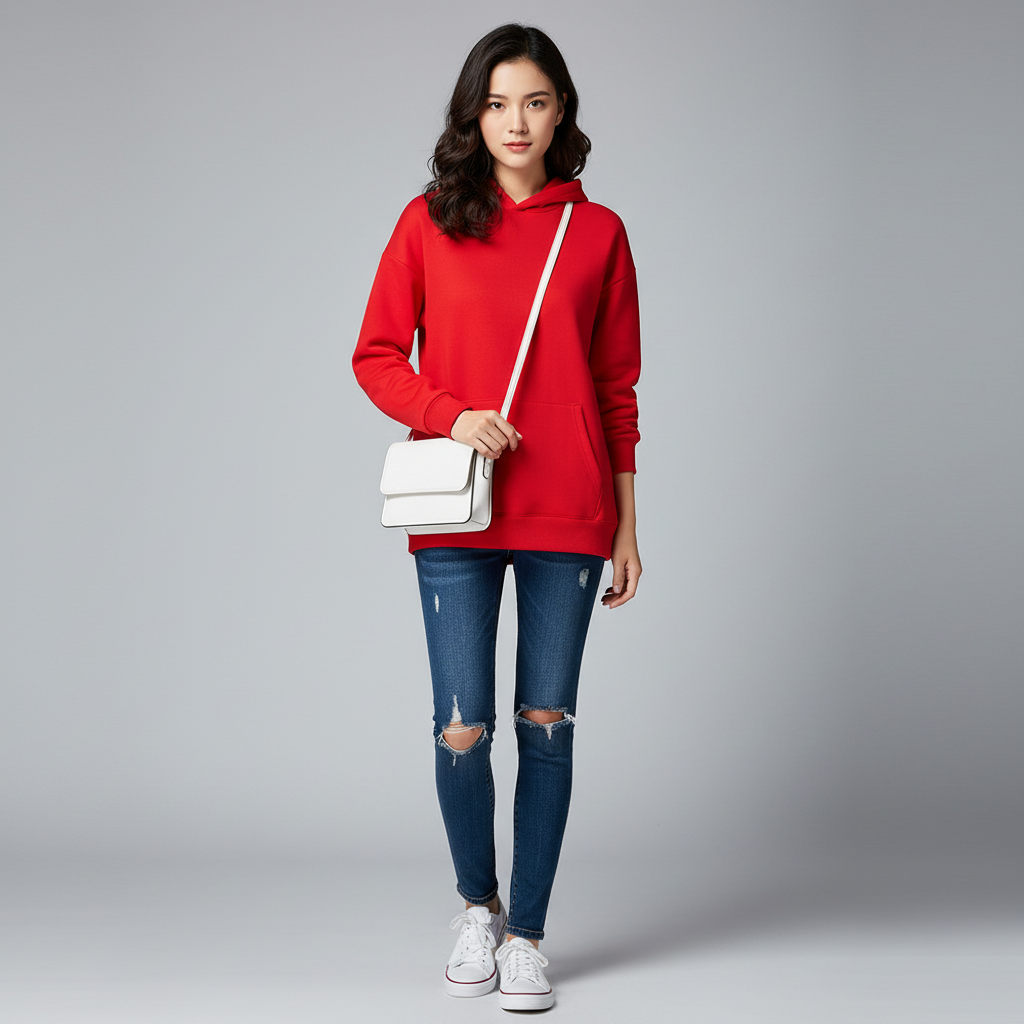 Sweat à capuche femme – Hoodie coupe ample pour le quotidien – photo 4