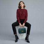 Haut femme manches longues – Coupe décontractée, uni, idéal en automne – photo 2