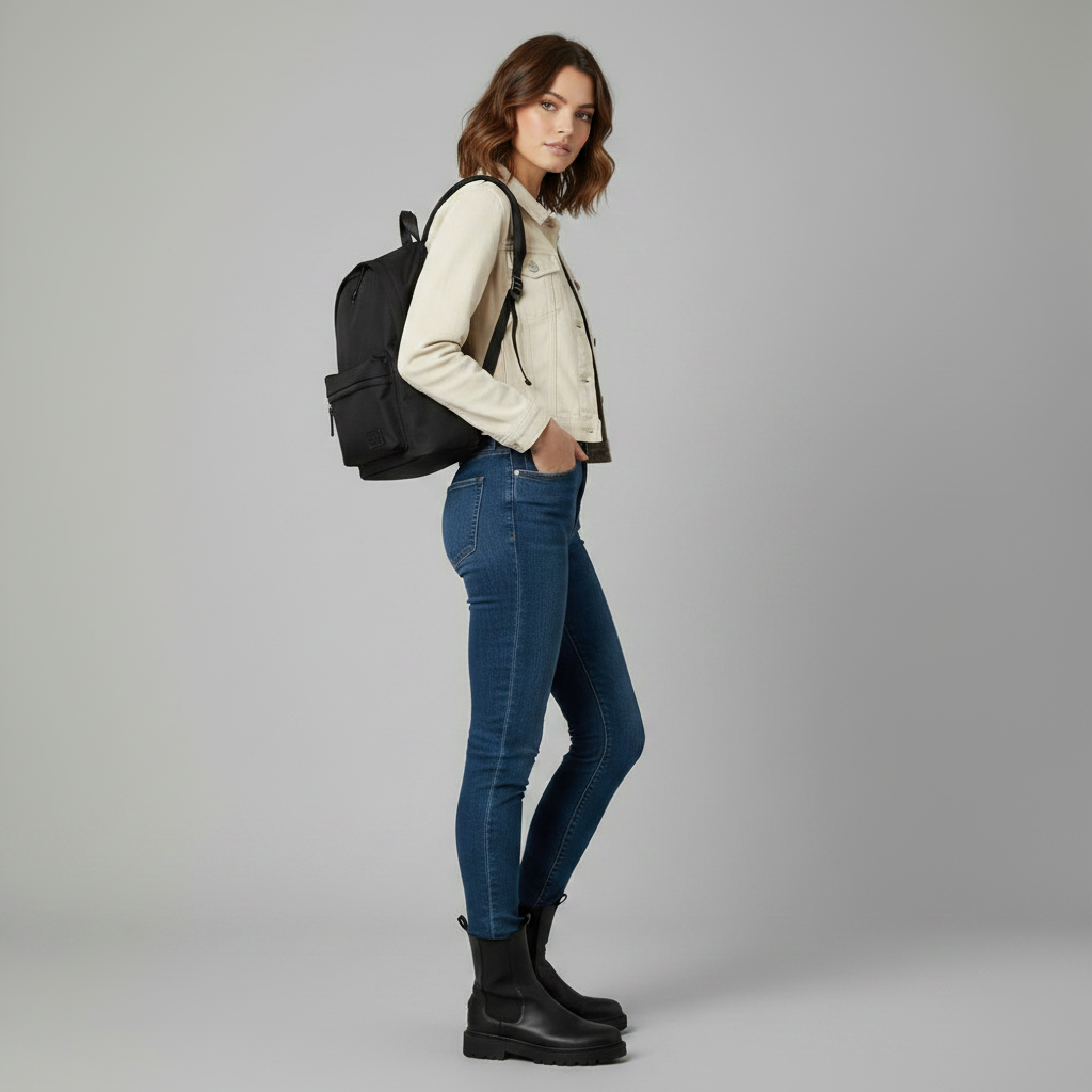 Veste en jean femme 100 % coton – Coupe classique pour l'automne – photo 3