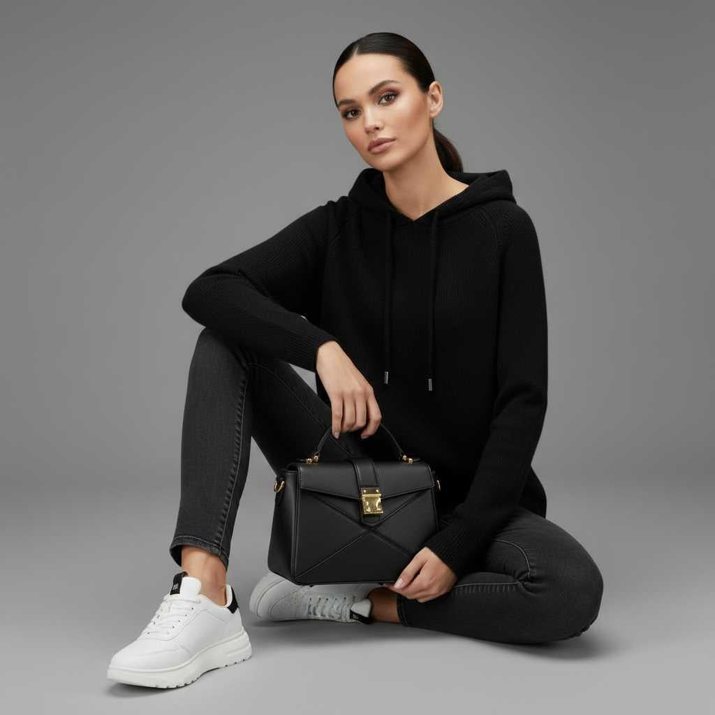 Sweat à capuche femme coupe ample – Style confortable – photo 2