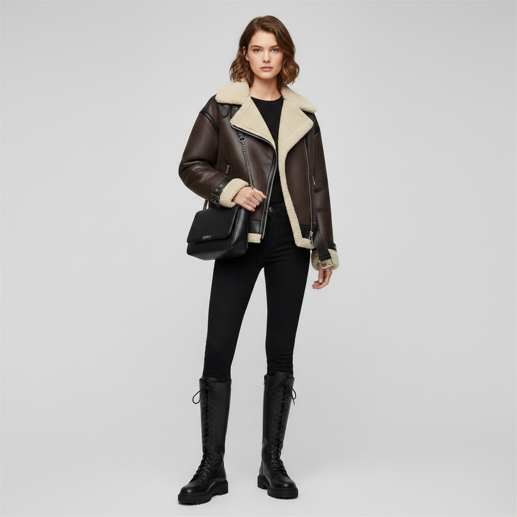 Veste élégante à revers Karina – Matière synthétique déperlante – photo 1