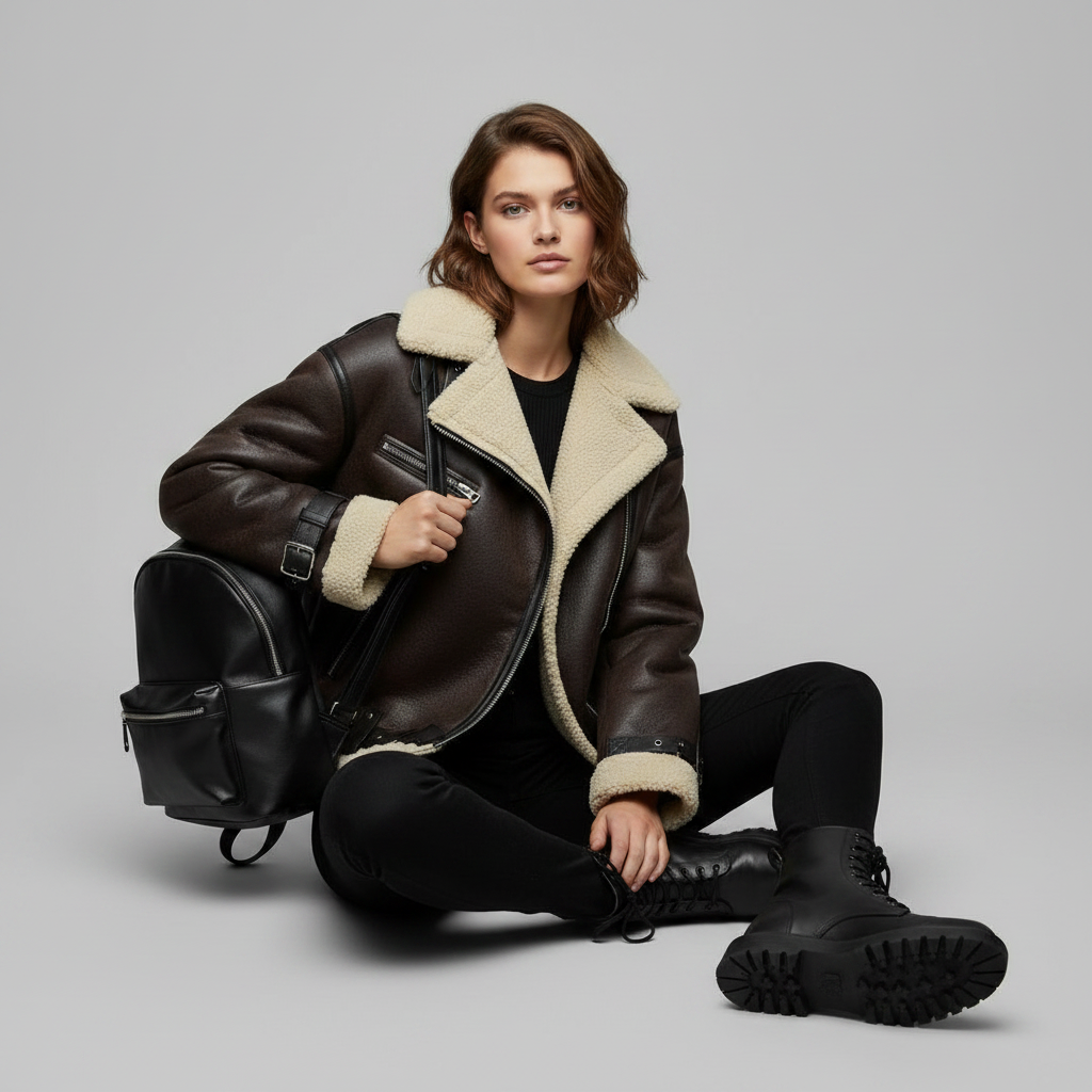 Veste élégante à revers Karina – Matière synthétique déperlante – photo 2