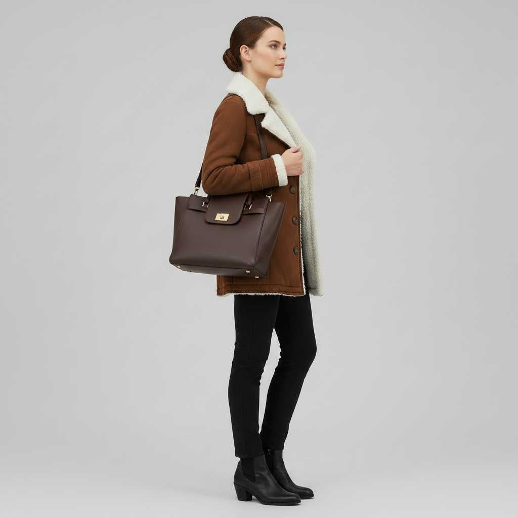 Veste en jean doublée mi-longue femme – Chaude pour l'hiver – photo 4