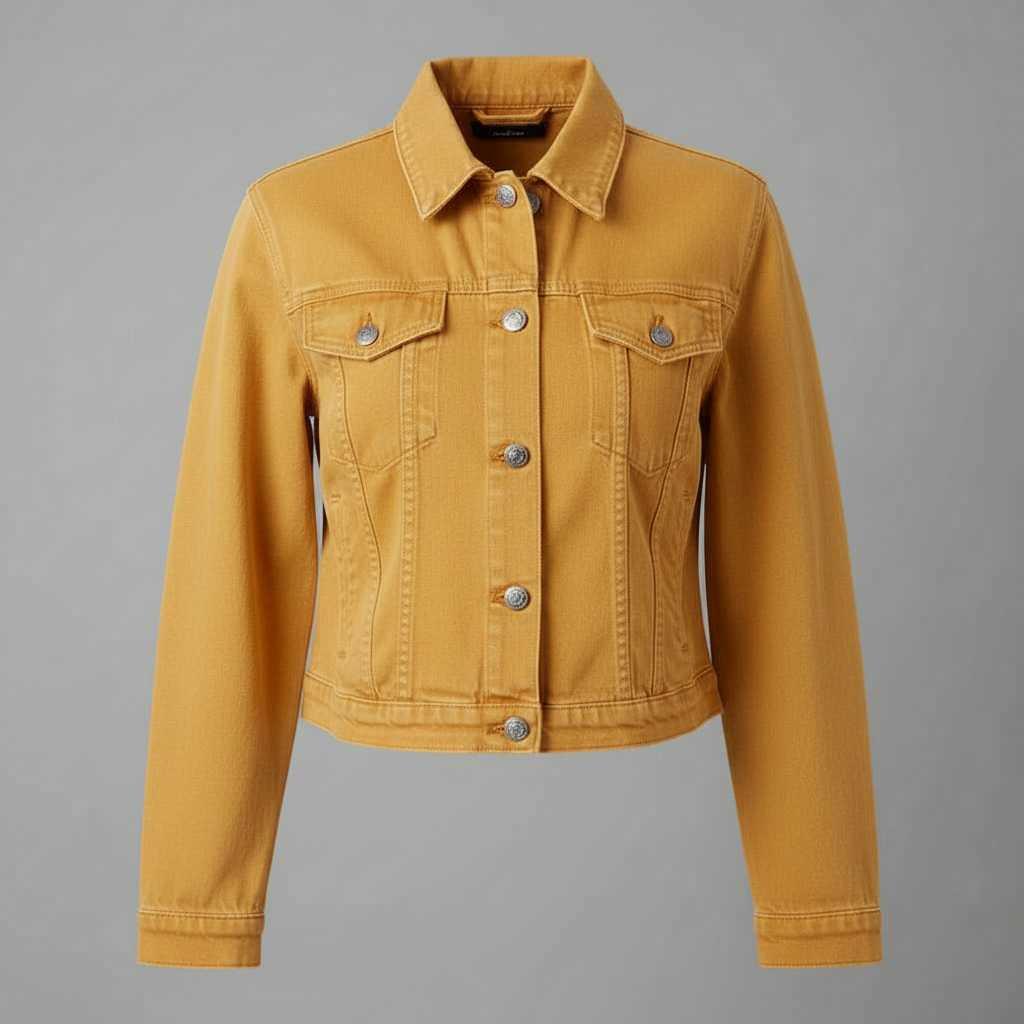 Veste en denim unie femme – Style streetwear, poches poitrine – photo 5