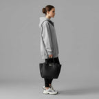 Sweat à capuche oversize femme 100 % coton – Style minimaliste – photo 3