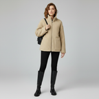 Veste oversize femme à col montant – Zip double sens – photo 1