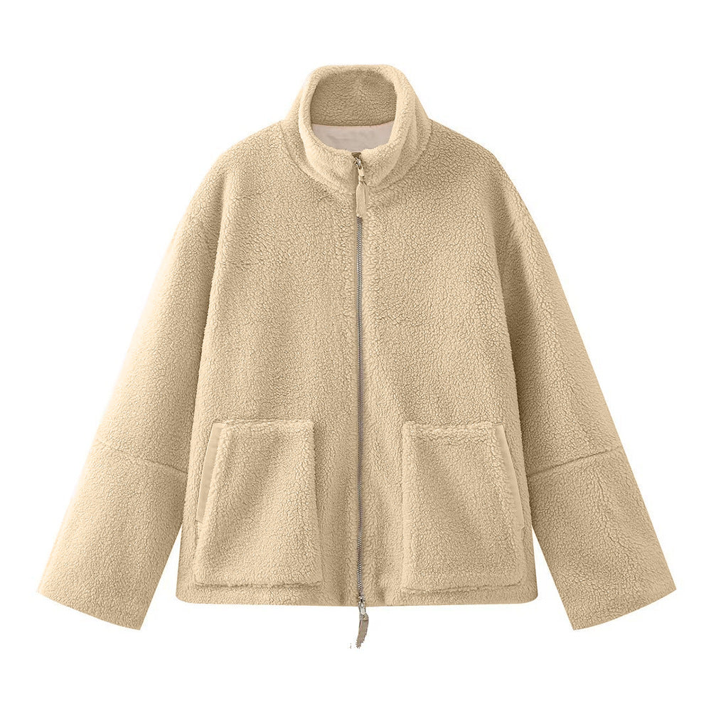 Veste oversize femme à col montant – Zip double sens – photo 4