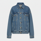 Veste en jean oversize à franges pour femme – photo 4