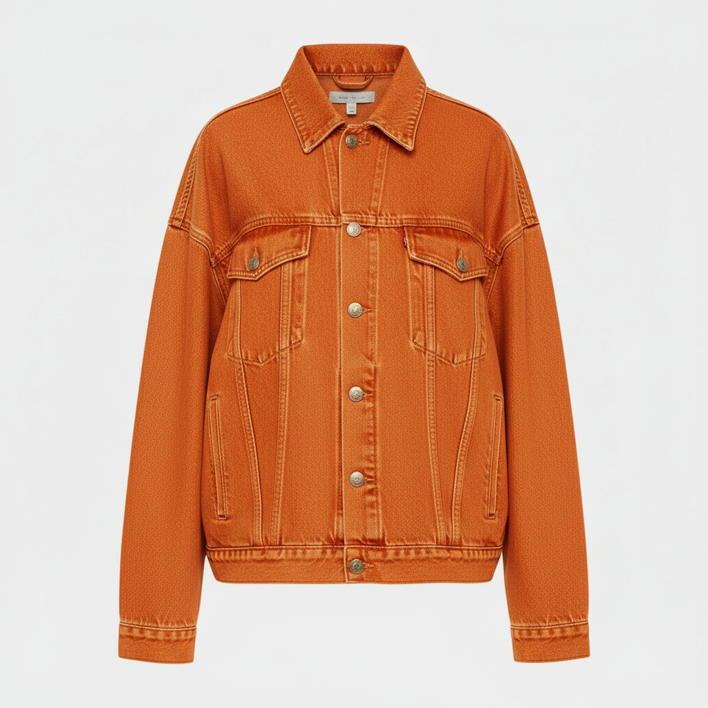 Veste en jean oversize à franges pour femme – photo 6