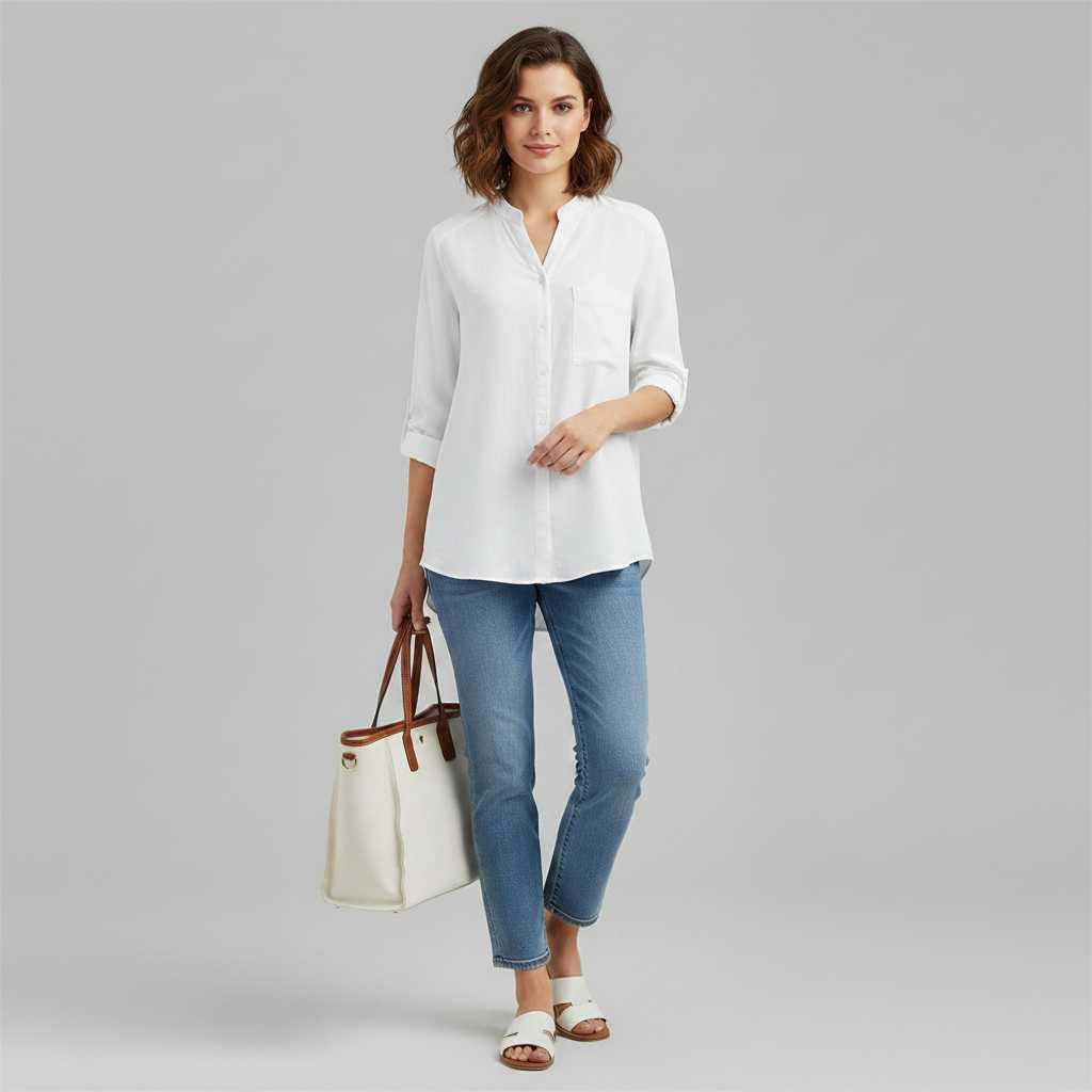 Chemisier en coton femme Vera – Style décontracté – photo 1