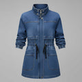 Veste en denim coupe-vent femme – Poches zippées – photo 5