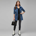Veste en denim coupe-vent femme – Poches zippées – photo 1
